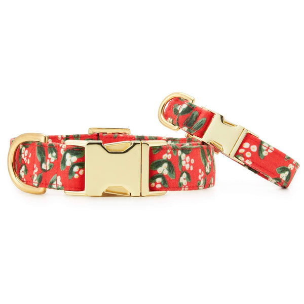 Foggy Dog X Rifle Paper Co. Mistletoe Dog Collar