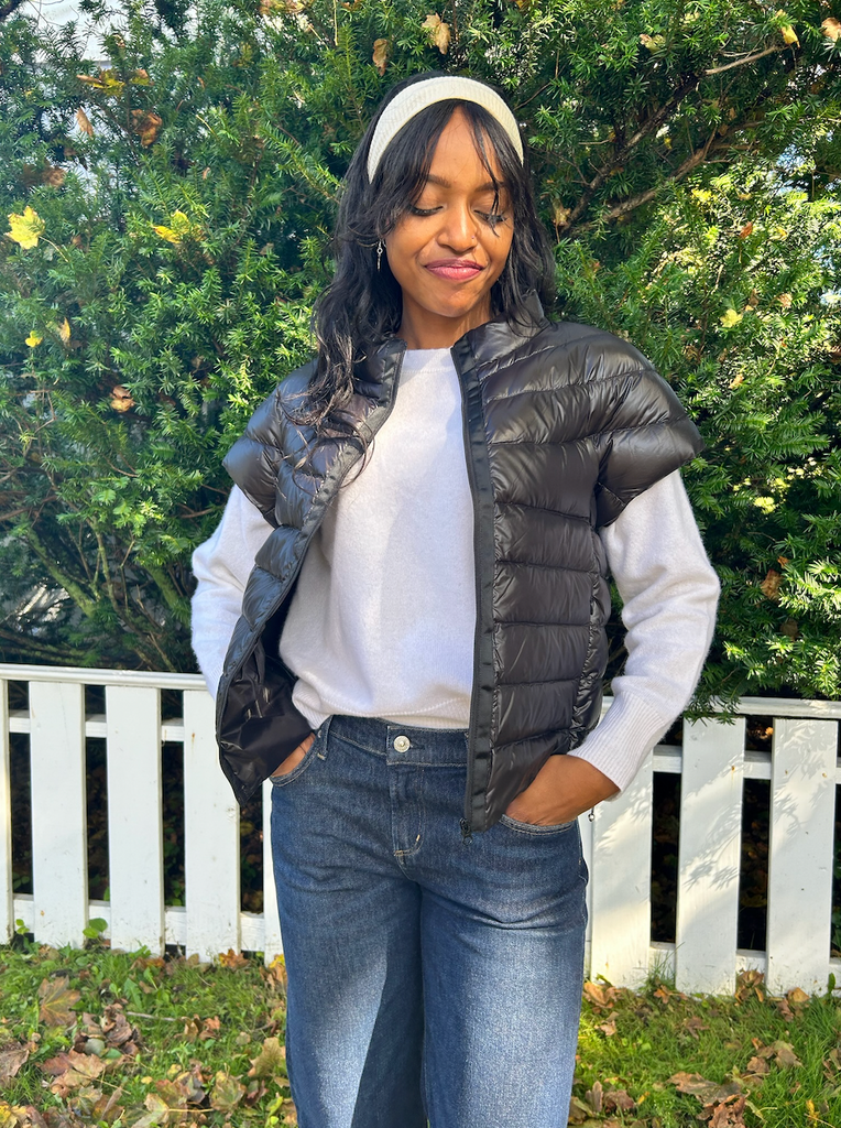 Palm Beach Puffer - Black Shine