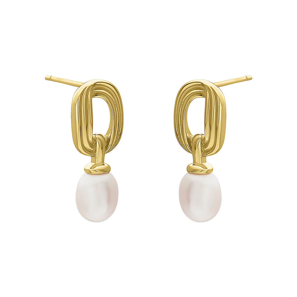 Carrie Pearl Earrings - Gold