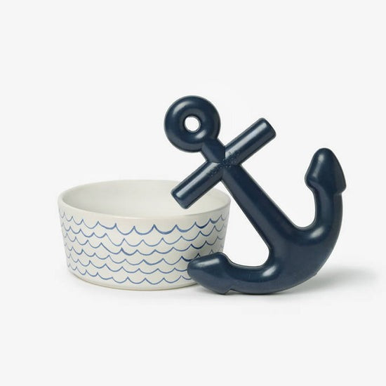 Sketched Wave Dog Bowl - Small