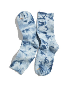 Marine Layer Crew Sock - Blue Tie Dye