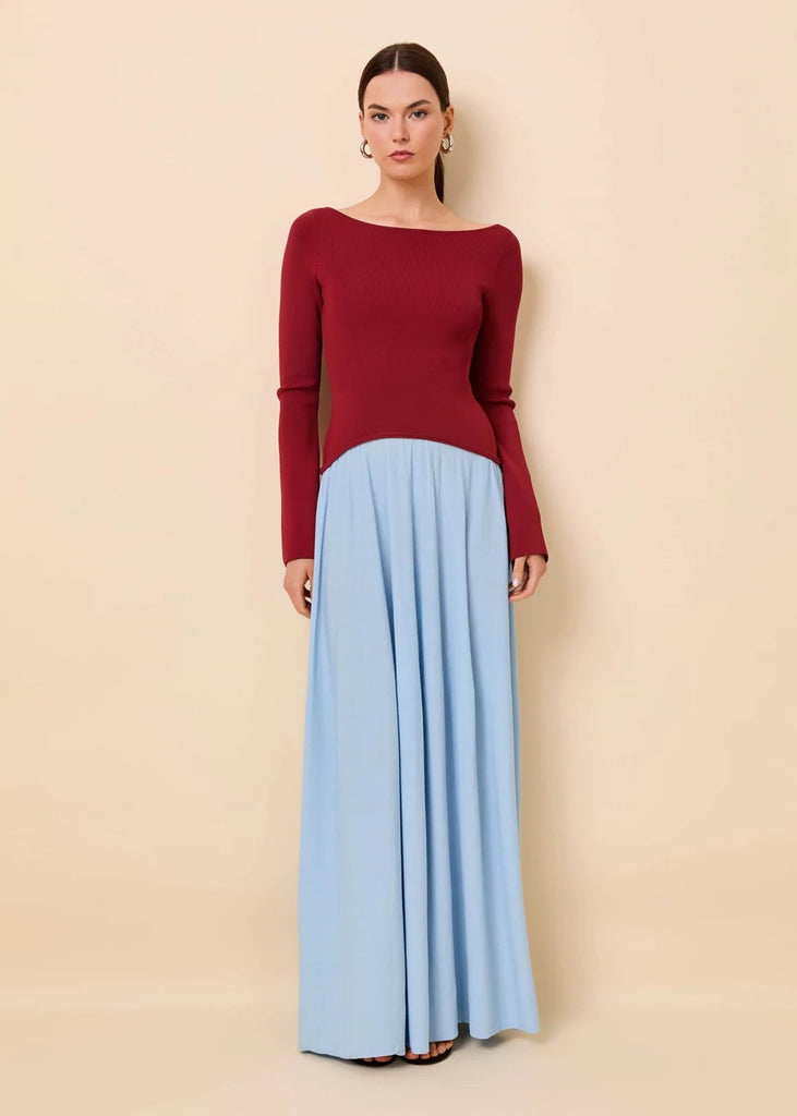 Ambrio Dress - Sangria/Nordic Fog