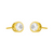 Marisol Bezel Studs - 5mm - Gold