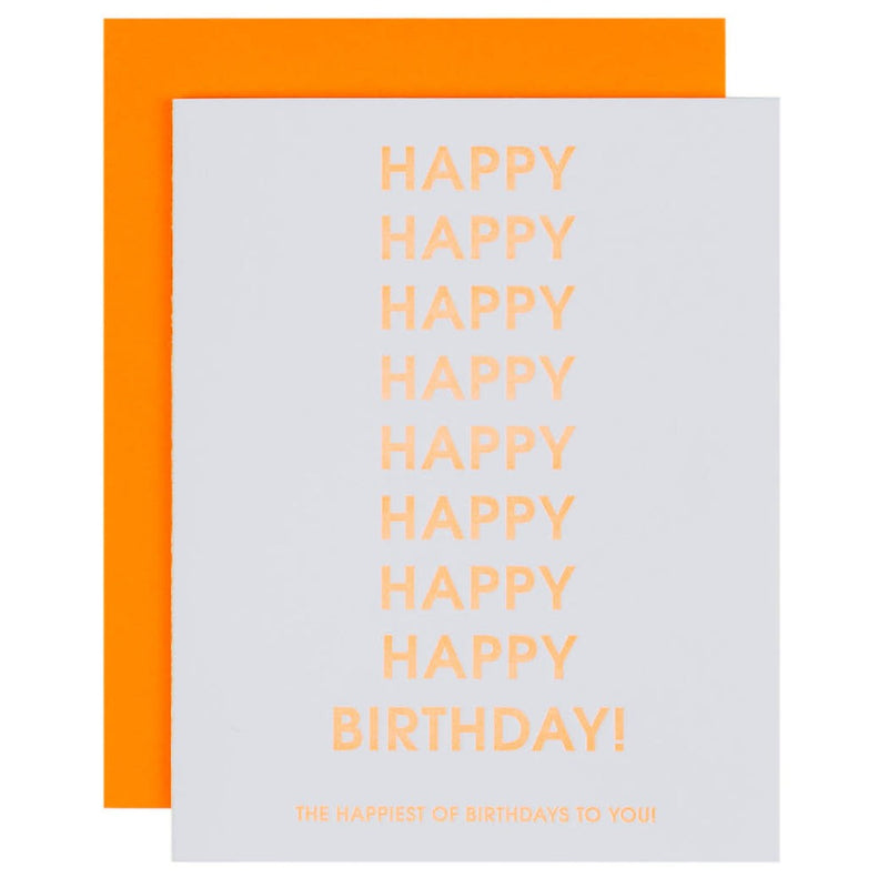 Chez Gagne Happiest of Birthdays Letterpress Card