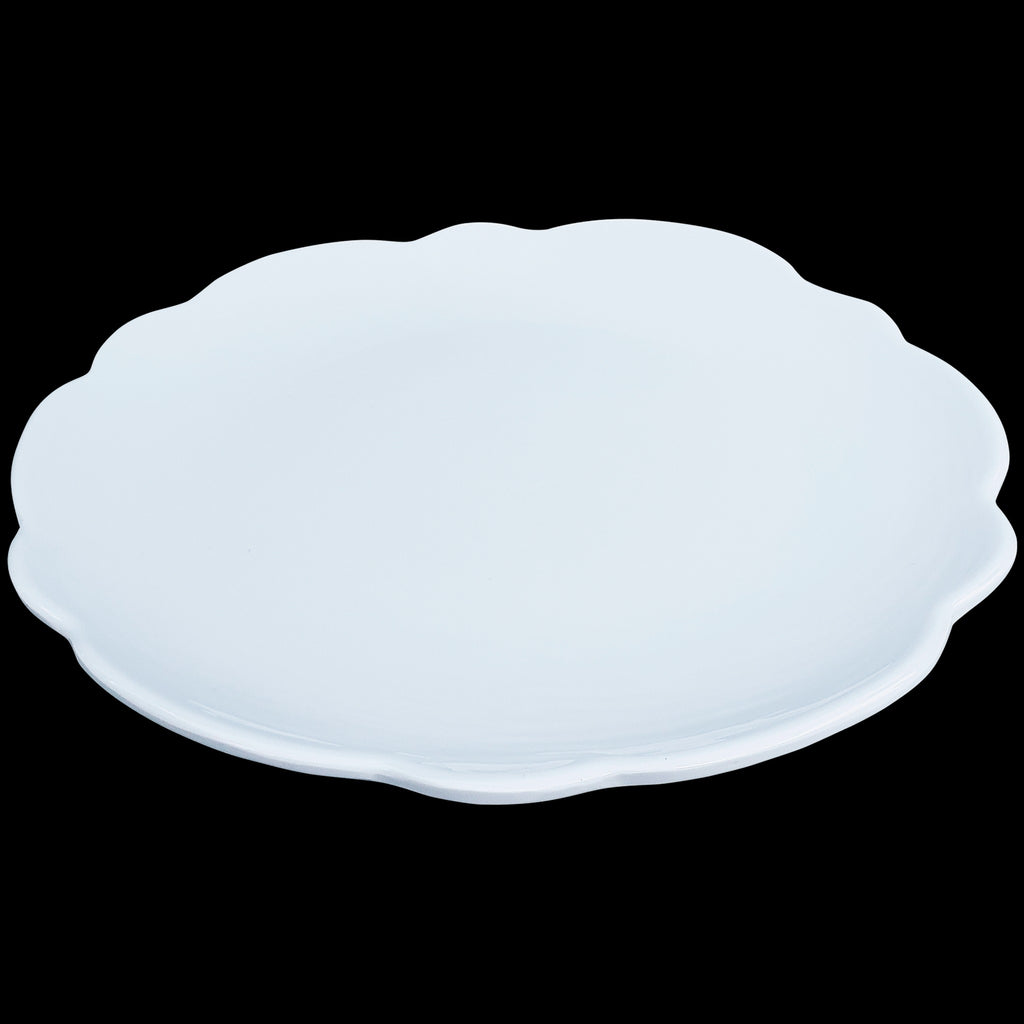 Scalloped Salad Plate Set - White