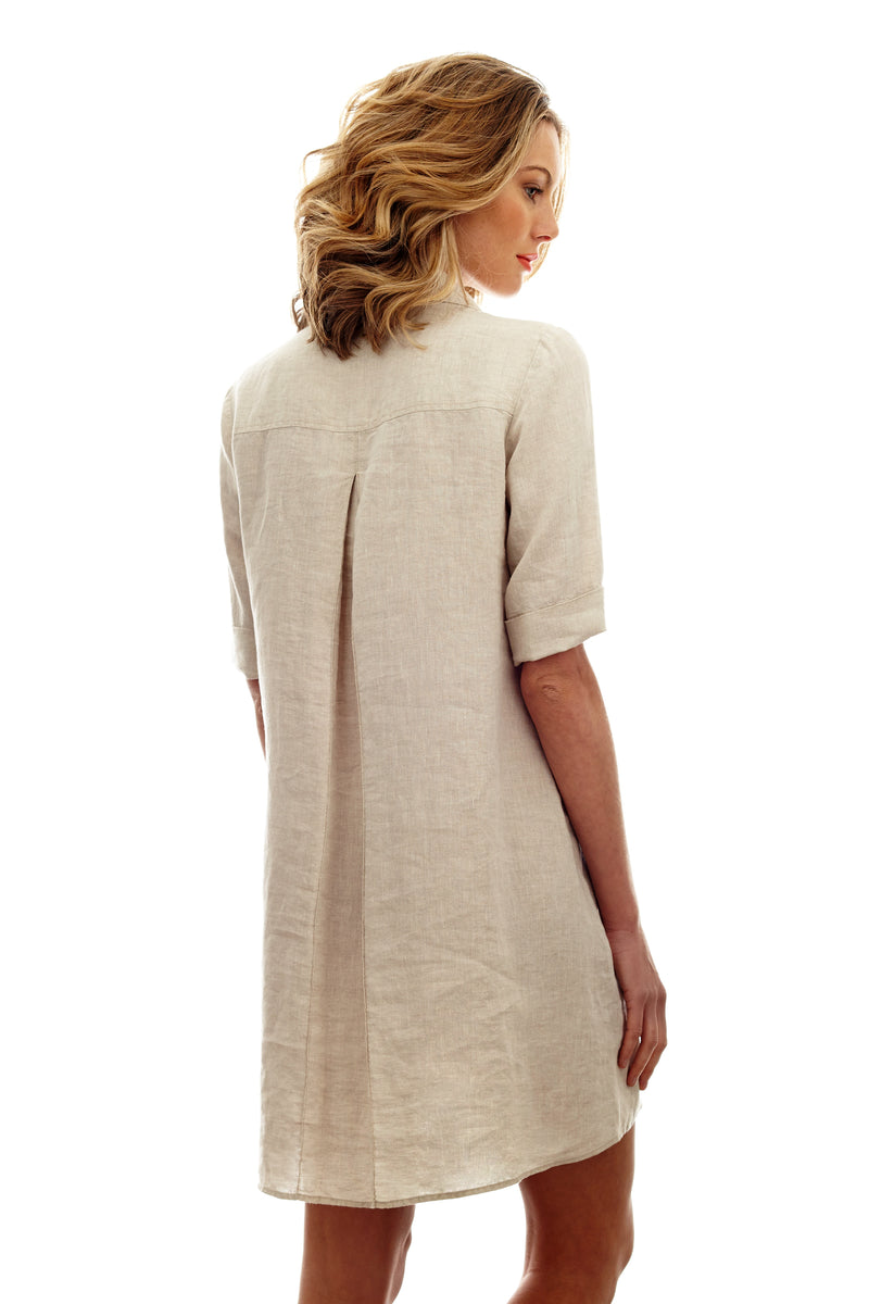 Marcia Linen Dress - Natural