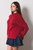 Ruthie Mock Neck Sweater - Red