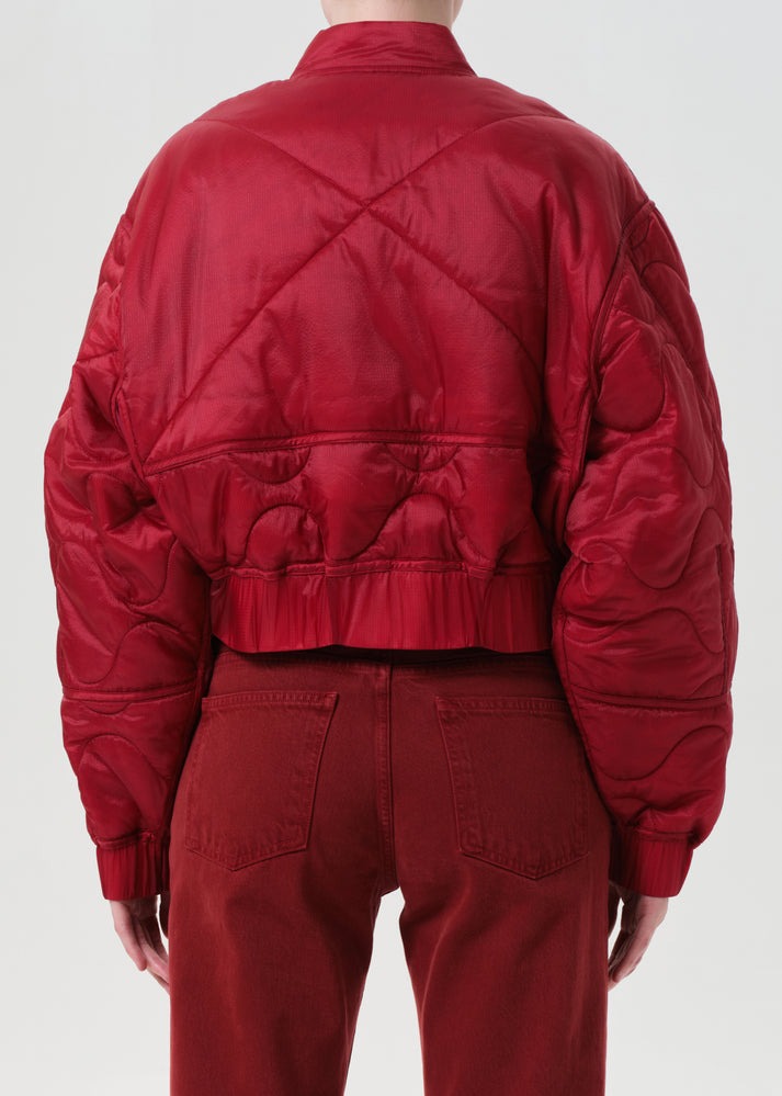 Iona Quilted Jacket - Tomato