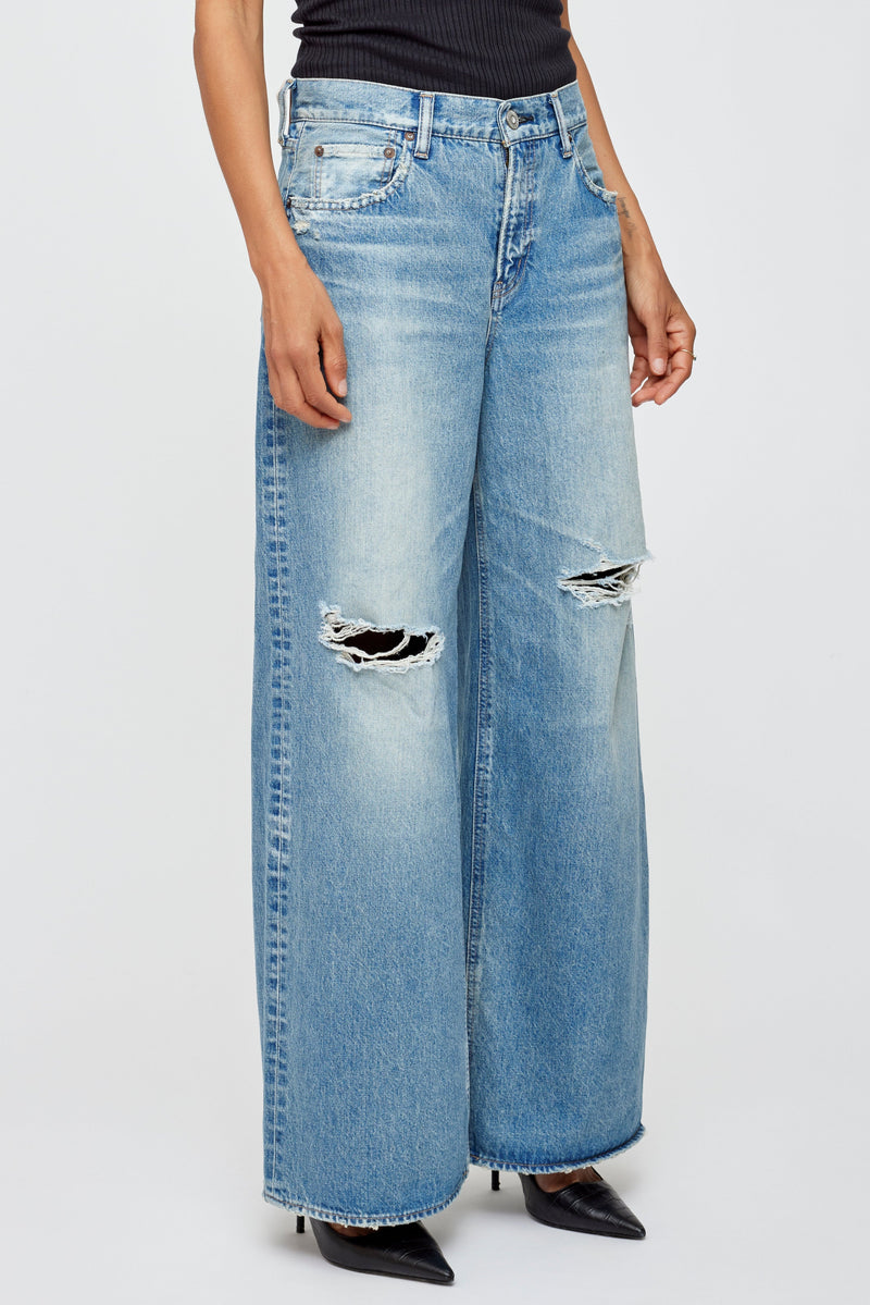 Hempstead Super Wide Pants - Light Blue