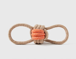 Double Loop Celtic Knot Rope Dog Toy - Grey & Orange