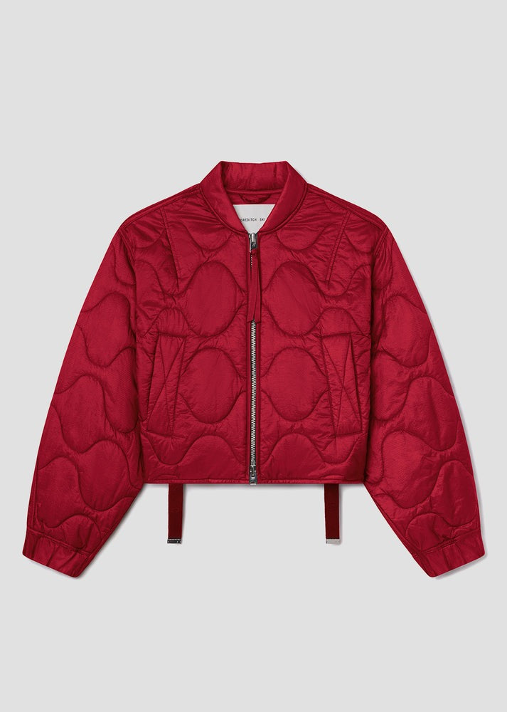 Iona Quilted Jacket - Tomato