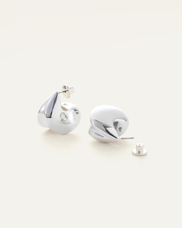 Nouveaux Puff Earrings - Silver