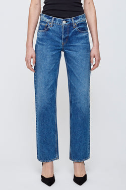 Moussy Philadelphia Low Straight - Blue