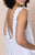 Juliet Dunn Ric Rac Poplin V-Back Mini Dress - White