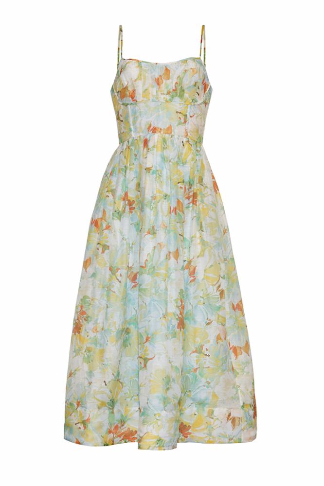 Alba Midi Dress - Terra Light Blue