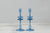 Small Glass Candlestick Pair