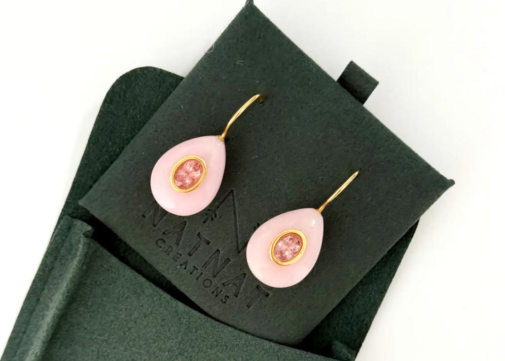 Dreamer Earrings - Pink Opal/Pink Tourmaline
