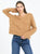 Mabel Cable V-Neck Pullover - Chestnut