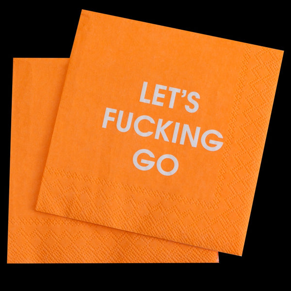 Let's Fucking Go Cocktail Napkins