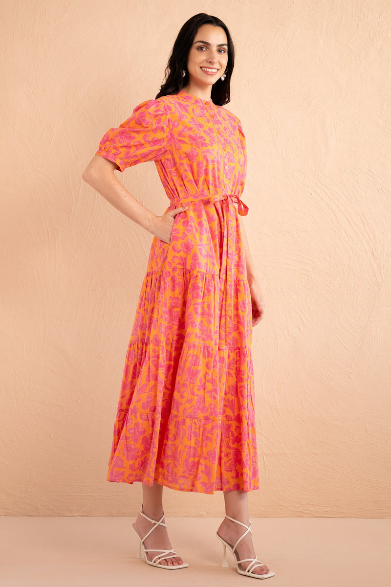 Saylor Dress - Gaia Nectarine