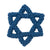 Star Of David Rope Dog Toy - Blue
