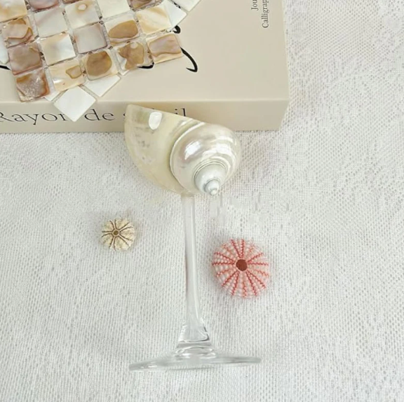 Sea Shell Glass Set - Clear