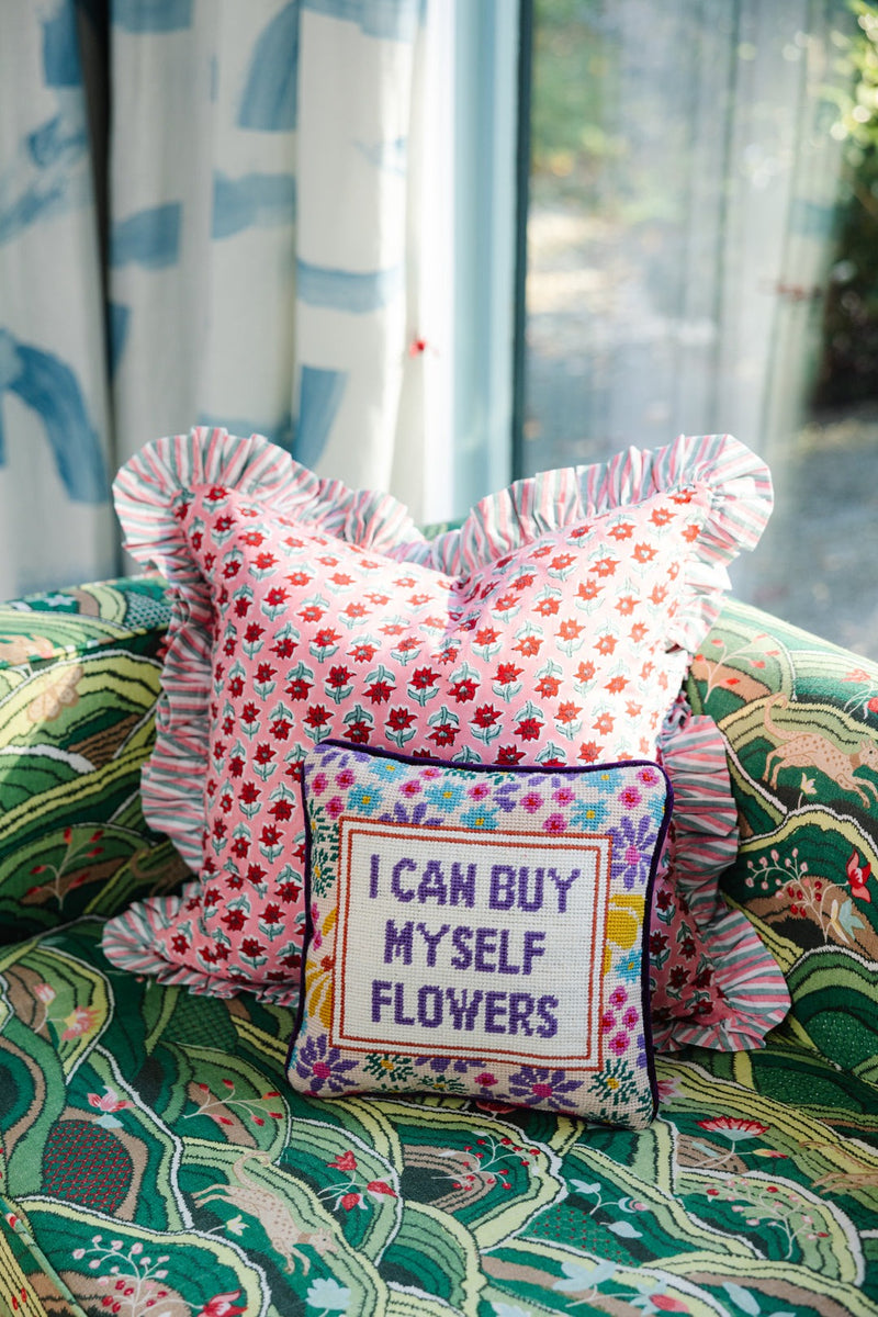 Flowers Needlepoint Pillow