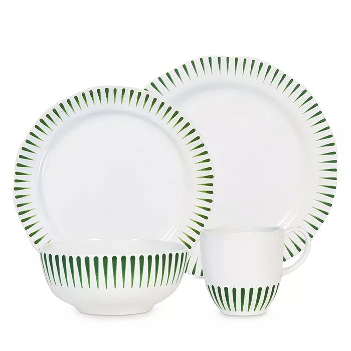 Sitio Stripe Cereal Bowl Set - Basil