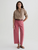 Hattie High Rise Barrel Crop - Peony