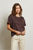 Delphine Satin Crew Neck Tee