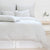 Connor King Duvet Cover - Ivory/Denim