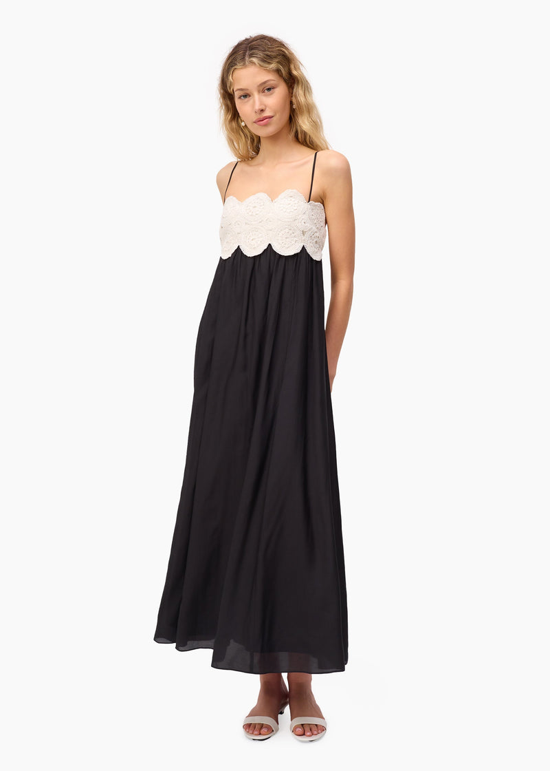Iona Dress - Macademia/Black