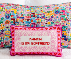 Karma Needlepoint Pillow