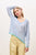 Tipped Little Stripe Vee - Arctic Blue/Mojito