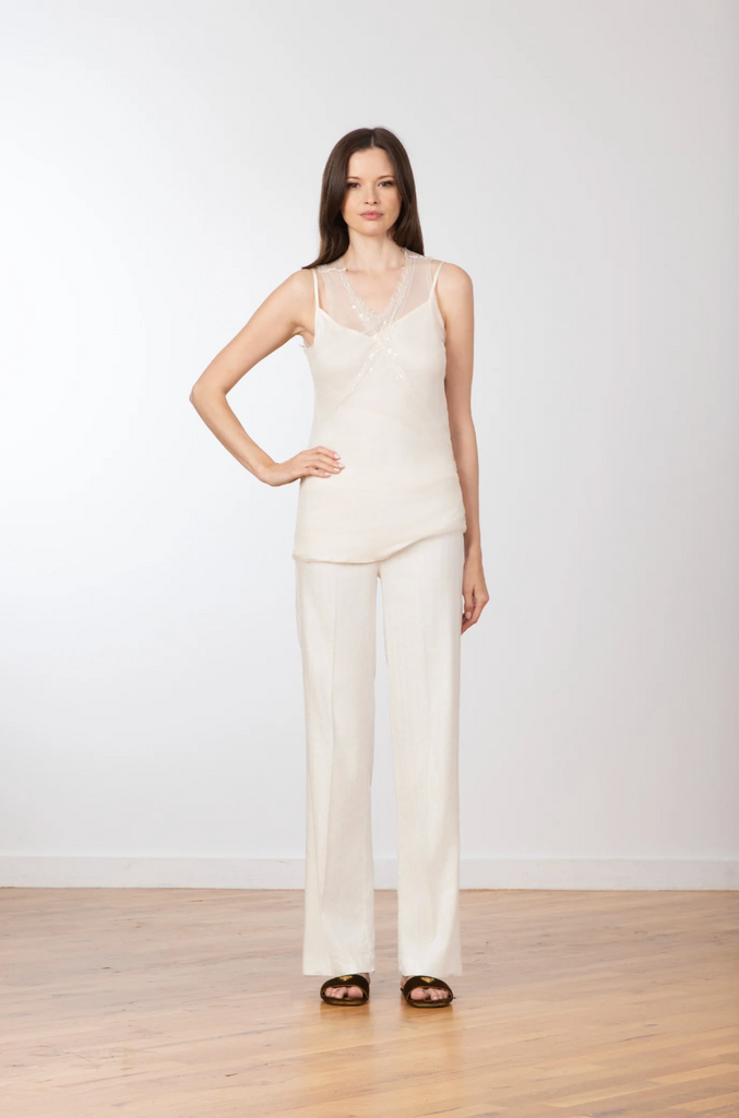 Flavia Solar Pant - White