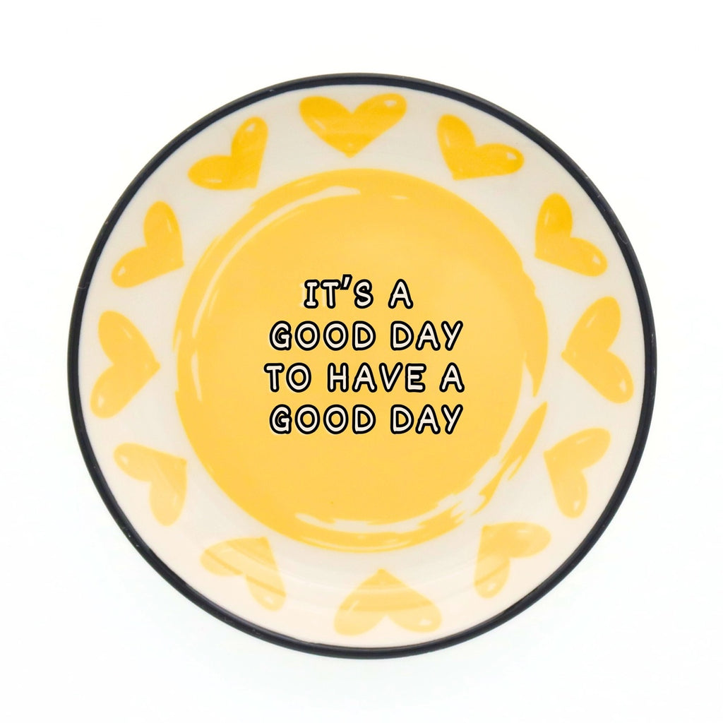 It's A Good Day Heart Round Trinket Tray