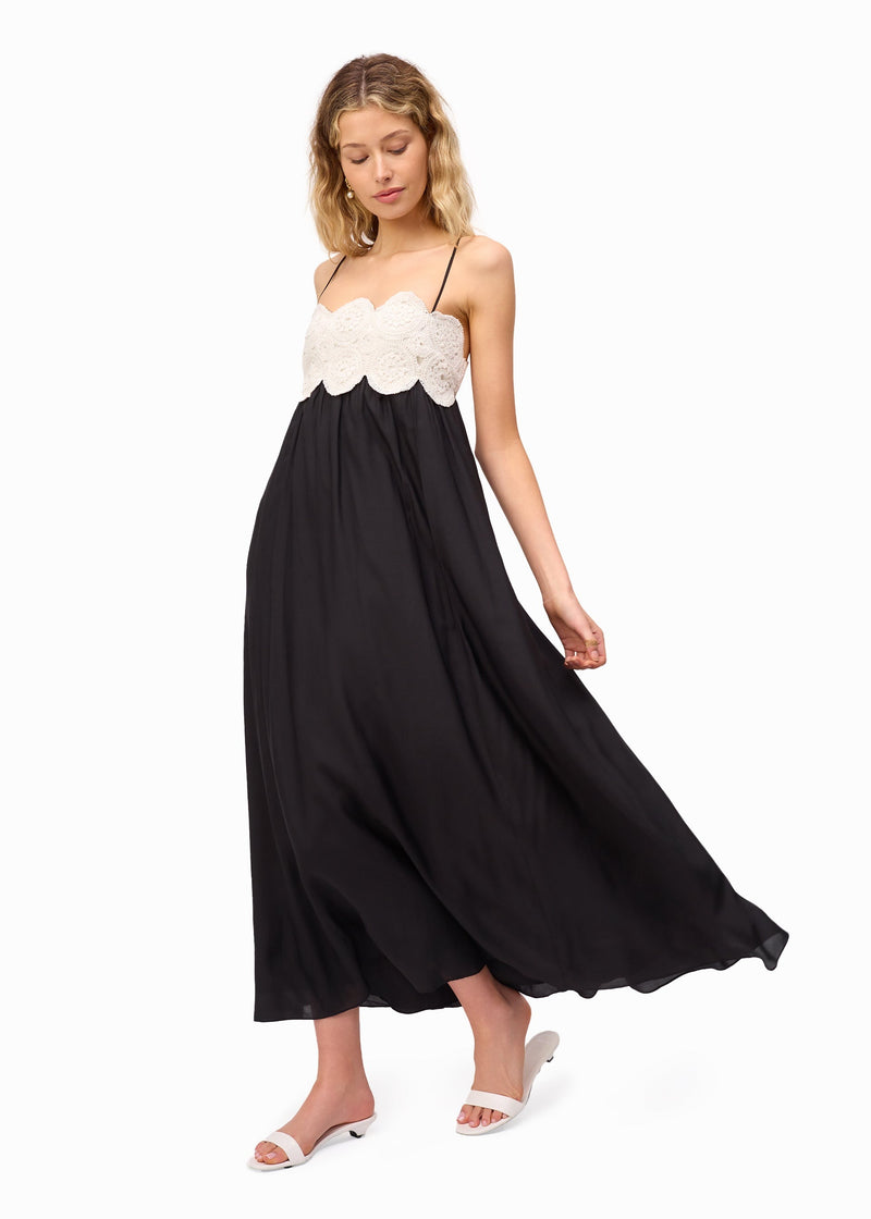 Iona Dress - Macademia/Black