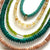 Angelic Teal Discs Beaded Necklace