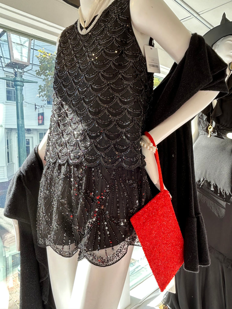 Lena Sequin Set Top - Black