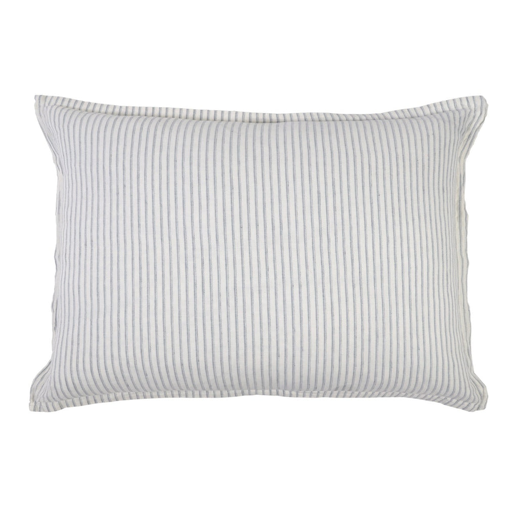 Connor Standard Sham - Ivory/Denim