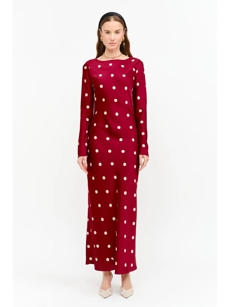 Georgie Bias Maxi Dress - Dot