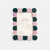 Polka dot photo frame with 'caroline gardner' branding on a white background