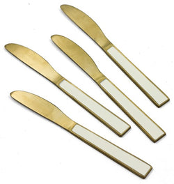 Gold & White Enamel Spreader Set