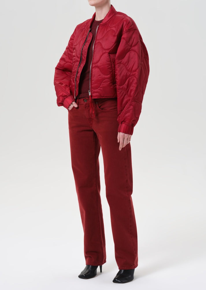 Iona Quilted Jacket - Tomato