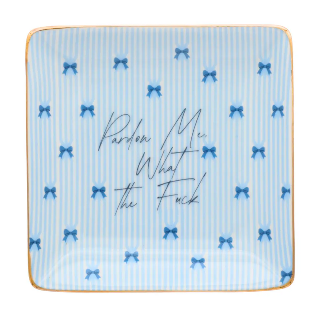 Pardon Me WTF Square Trinket Tray