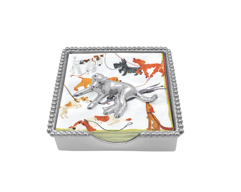 Labrador Beaded Napkin Box