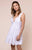 Ric Rac Poplin V-Back Mini Dress - White