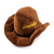 Brown Western Cowboy Hat Dog Toy