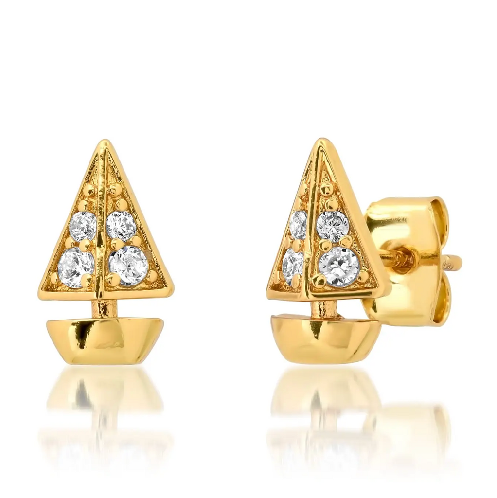 Pave Sailboat Studs