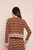 Jolene Cardigan - Brown Ivory Wave Multi Crochet